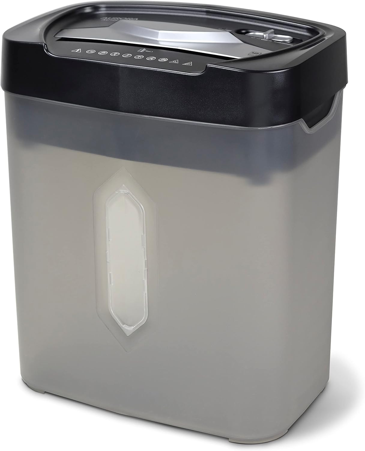 Aurora AU1232XB Anti-Jam 12-Sheet Crosscut Paper Credit Card Shredder with 5.2-Gallon Wastebasket (Black Semi Translucent Gray) Aurora AU1232XB Anti-Jam 12-Sheet Crosscut Paper/Credit Card Shredder with 5.2-Gallon Wastebasket (Black/Semi Translucent Gray)