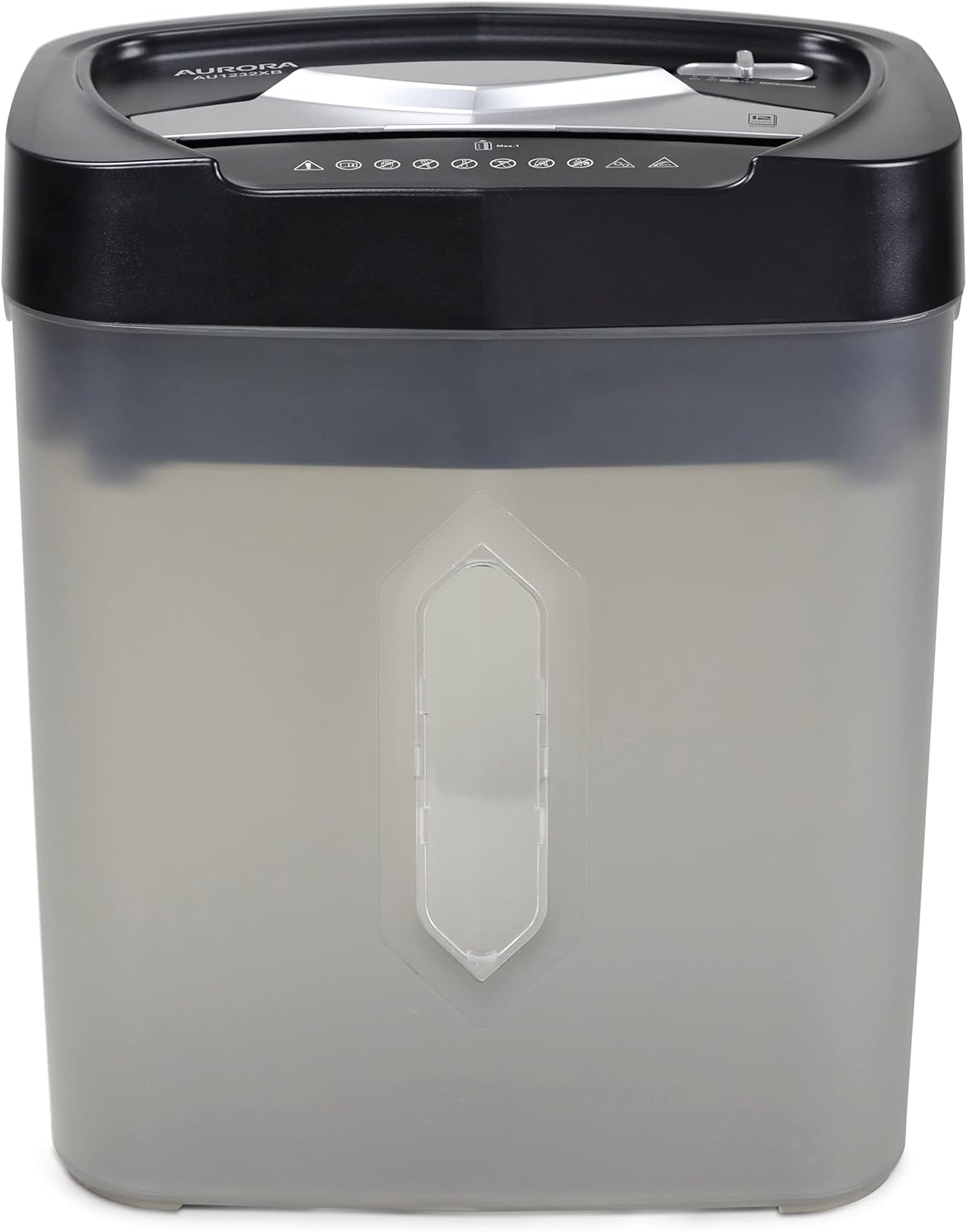 Aurora AU1232XB Anti-Jam 12-Sheet Crosscut Paper Credit Card Shredder with 5.2-Gallon Wastebasket (Black Semi Translucent Gray)7