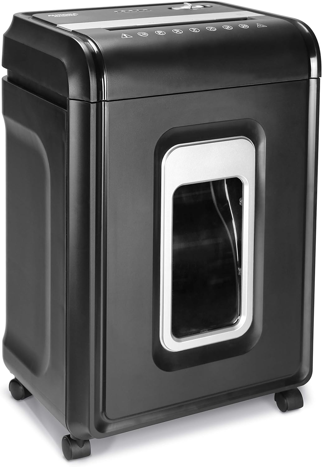Aurora AU2260XA Heavy Duty Anti-Jam 22-Sheet Crosscut Shredder 60 Min Run Time 7-Gallon Pullout Basket and Casters7