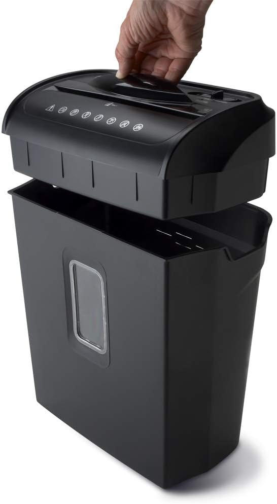 Aurora AU608MB High-Security 6-Sheet Micro-Cut Paper Credit Card Shredder with 3.5-Gallon Wastebasket, 4-Minute Continuous Running Time, Security Level P-46