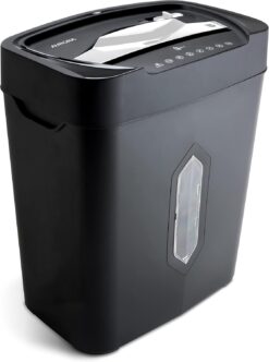 Aurora Anti-Jam 12-Sheet Crosscut Paper and Credit Card Shredder with 5.2-Gallon Wastebasket
