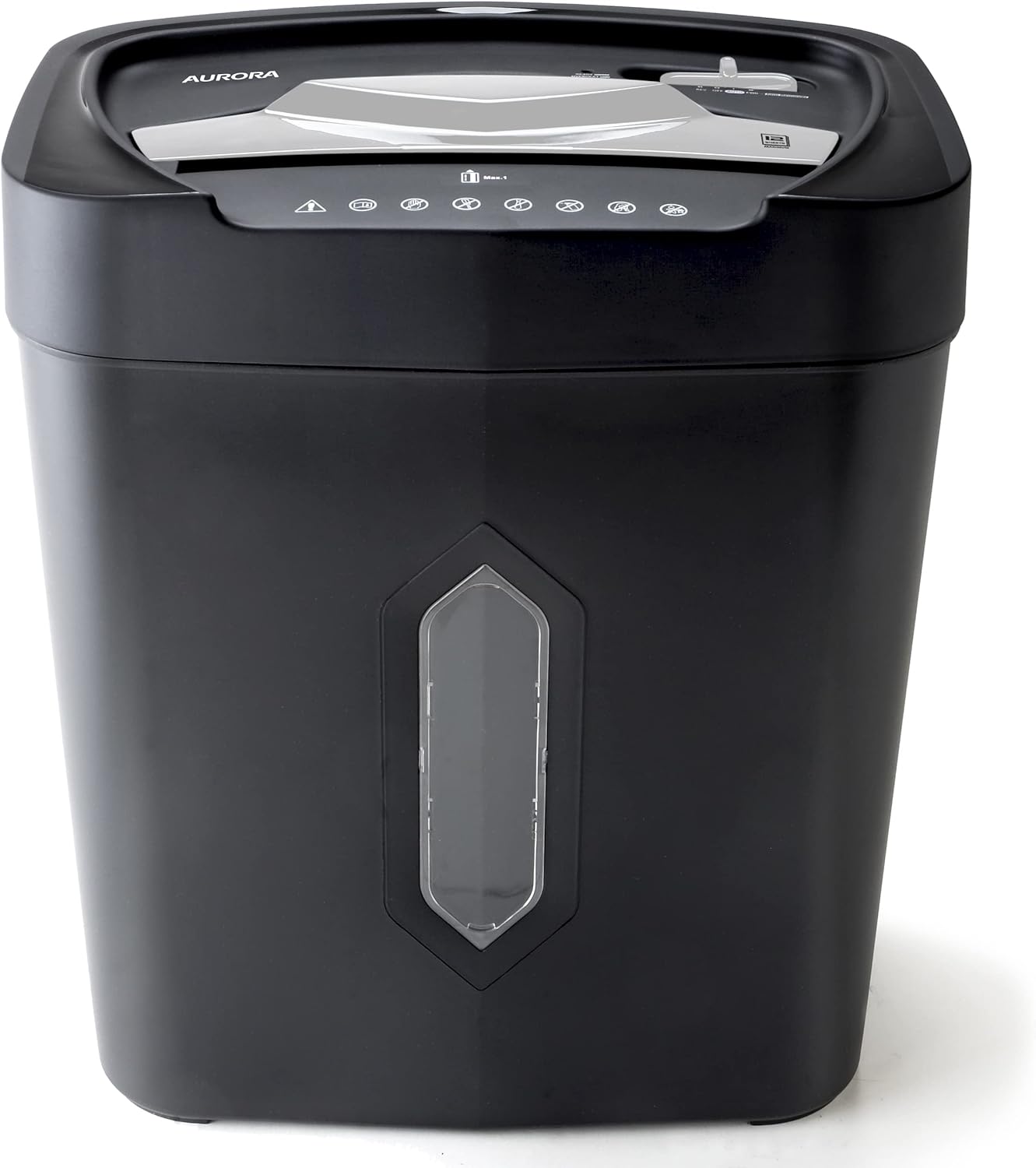 Aurora Anti-Jam 12-Sheet Crosscut Paper and Credit Card Shredder with 5.2-Gallon Wastebasket7