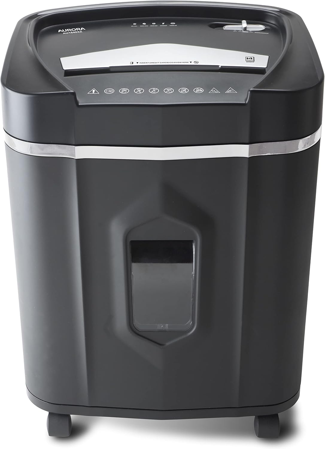 Aurora Anti-Jam 16-Sheet Crosscut Paper CD and Credit Card Shredder 5-Gallon pullout Basket 30 Minutes Continuous Run Time3