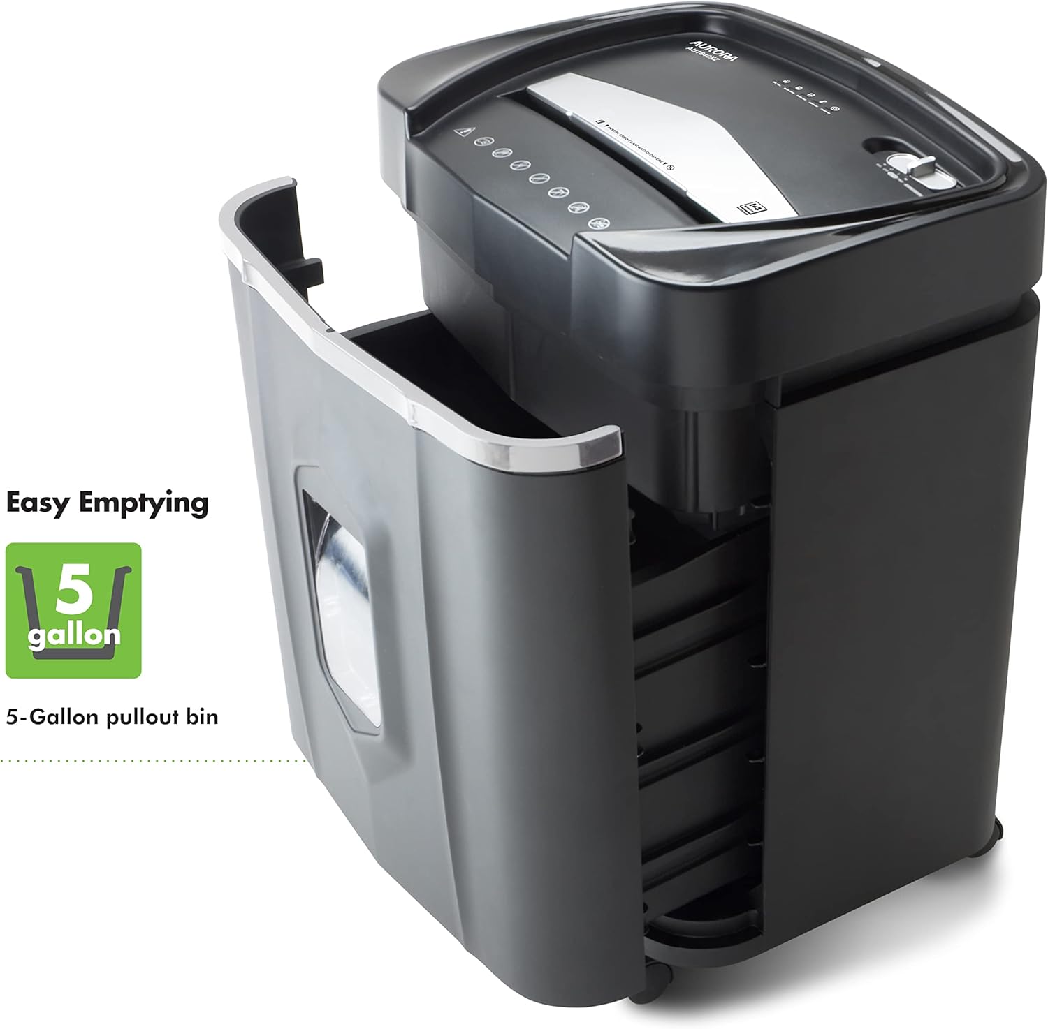 Aurora Anti-Jam 16-Sheet Crosscut Paper CD and Credit Card Shredder 5-Gallon pullout Basket 30 Minutes Continuous Run Time9