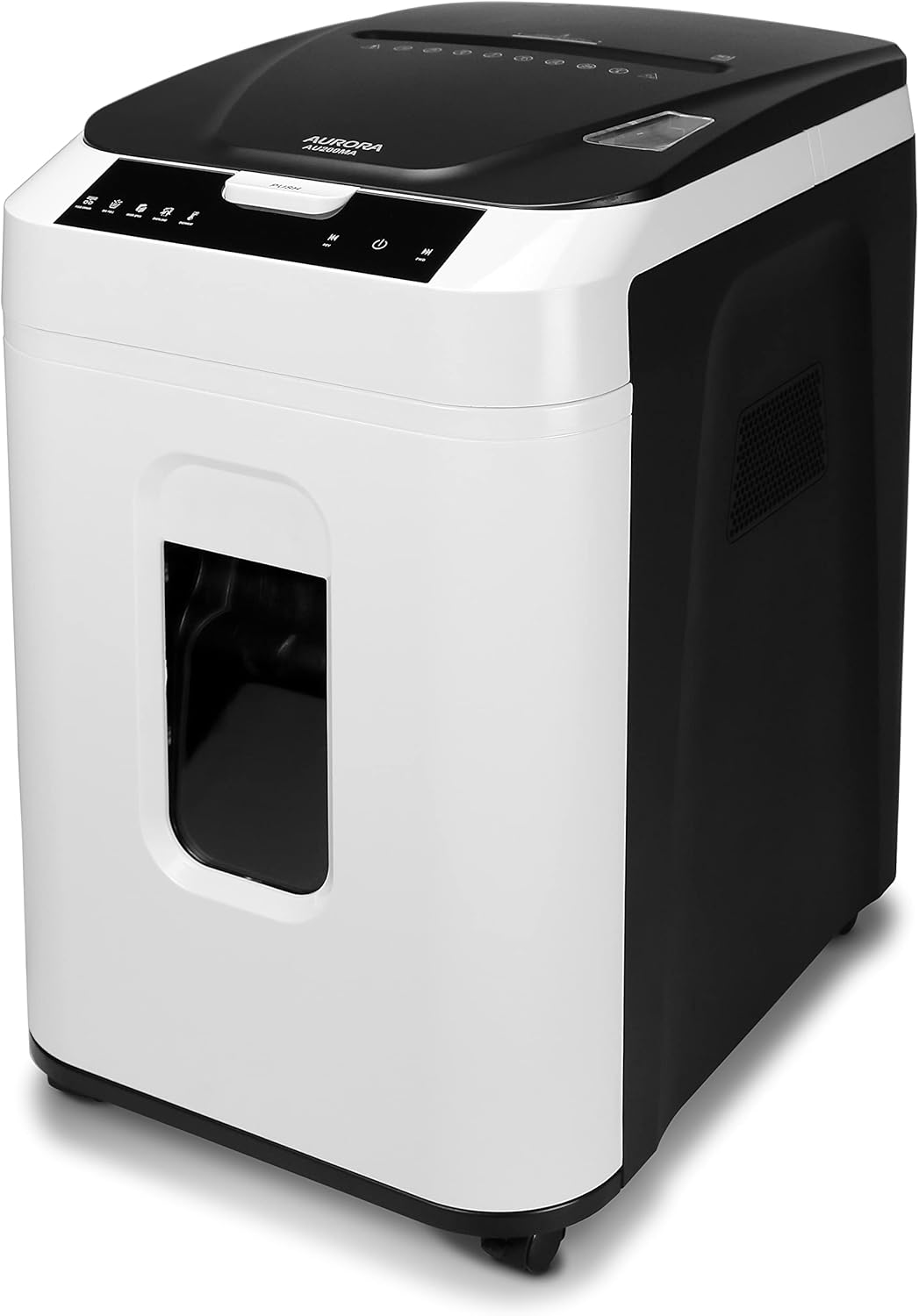 Aurora Commercial Grade 200-Sheet Auto Feed High Security Micro-Cut Paper Shredder 60 Minutes Security Level P-5 Aurora Commercial Grade 200-Sheet Auto Feed High Security Micro-Cut Paper Shredder/ 60 Minutes/Security Level P-5