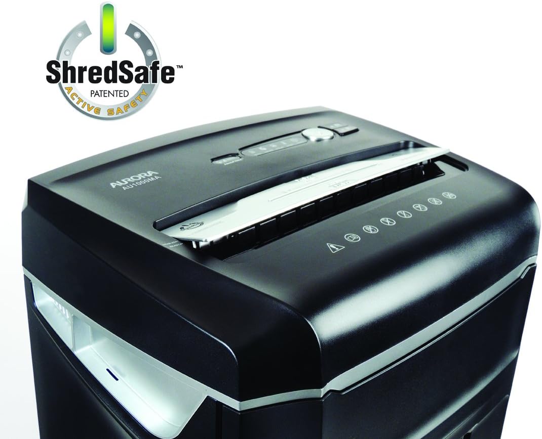 Aurora High Security JamFree AU1000MA 10-Sheet Micro-Cut Paper CD Credit Card Shredder with Pull-Out Wastebasket4