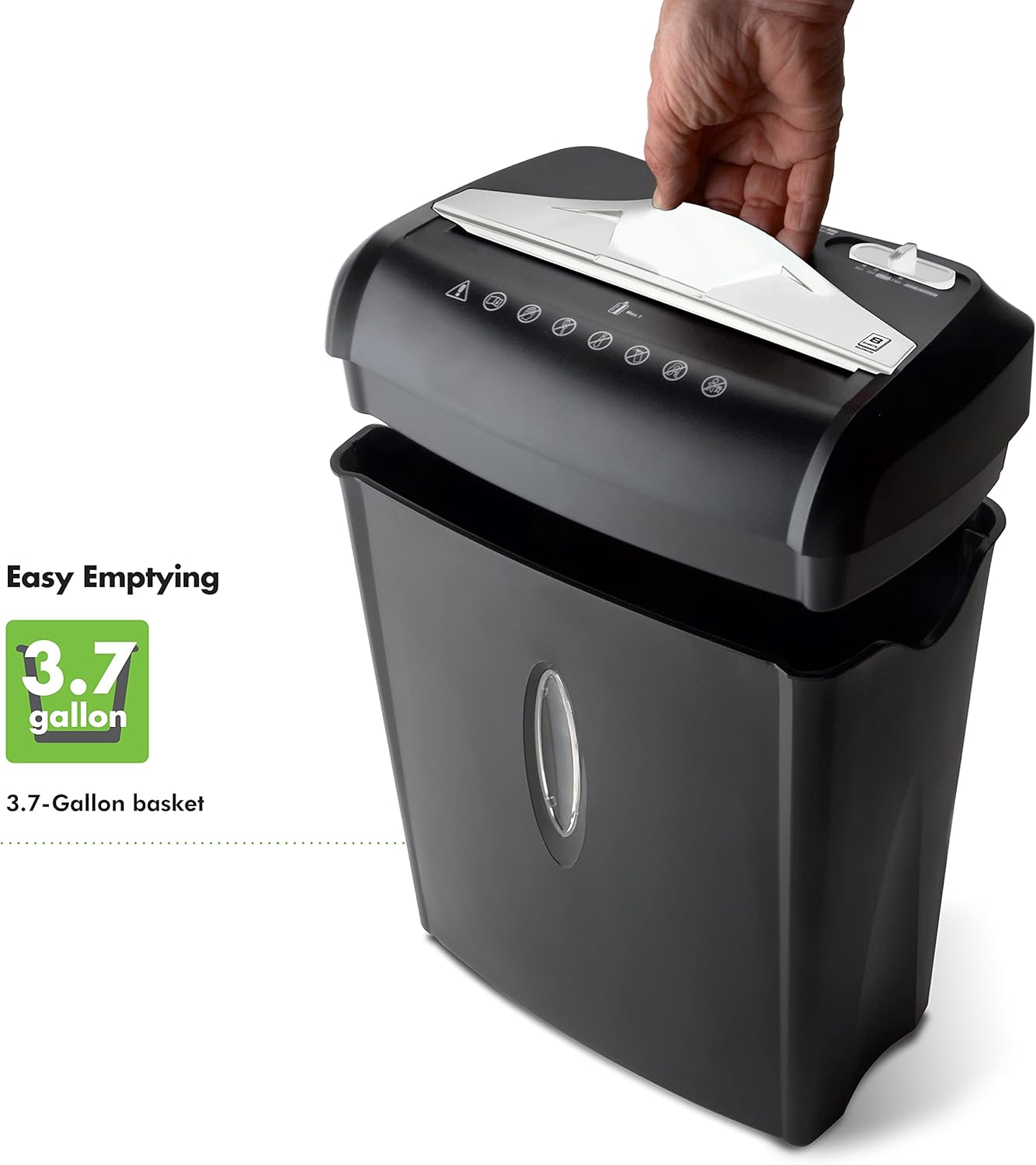 Aurora High Security Paper and Credit Card Shredder with 3.7-Gallon Wastebasket, 8-Sheet Cross-Cut with Basket6