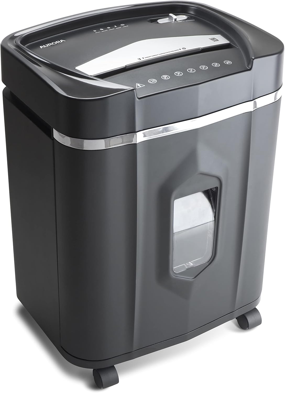 Aurora Professional Grade High Security 12-Sheet Micro-Cut Paper CD and Credit Card Shredder 60 Minutes Continuous Run Time Aurora AU1210MZ Professional Grade High Security 12-Sheet Micro-Cut Paper/CD and Credit Card Shredder/ 60 Minutes Continuous Run Time