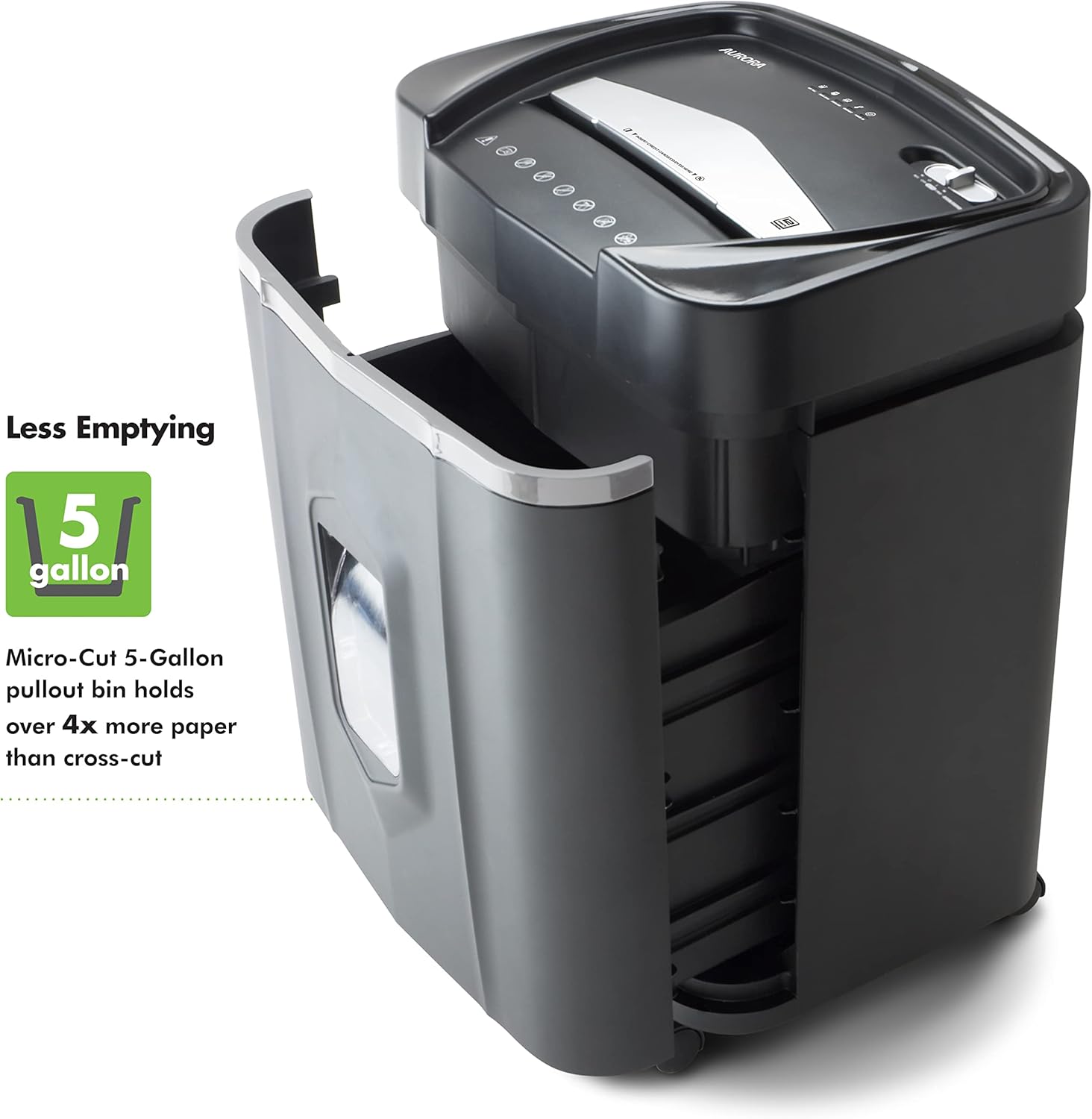 Aurora Professional Grade High Security 12-Sheet Micro-Cut Paper CD and Credit Card Shredder 60 Minutes Continuous Run Time5