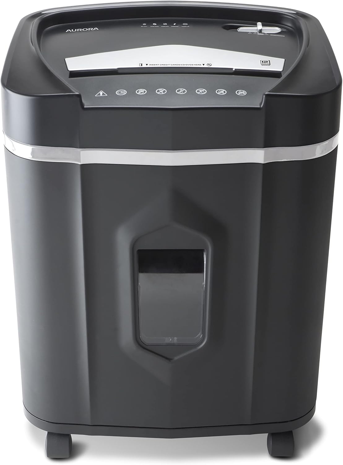 Aurora Professional Grade High Security 12-Sheet Micro-Cut Paper CD and Credit Card Shredder 60 Minutes Continuous Run Time8
