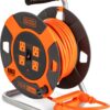 BLACK+DECKER BDXPA0063 75 ft. 4 Outlets Retractable Extension Cord with 14 AWG SJTW Cable Outdoor Power Cord Reel