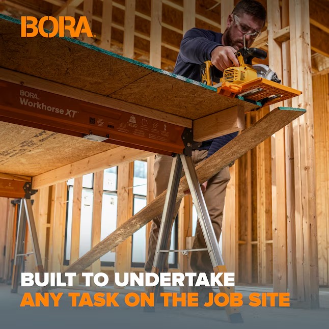 BORA PM-3360 Workhorse XT 38-in W x 30-in H Adjustable Steel Saw Horse ( 1350-lb Capacity)2_11zon