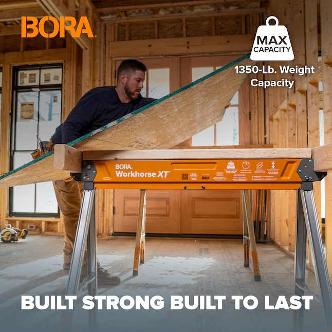 BORA PM-3360 Workhorse XT 38-in W x 30-in H Adjustable Steel Saw Horse ( 1350-lb Capacity)4_11zon