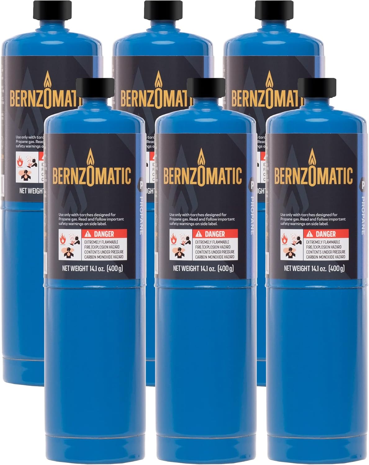 Bernzomatic Standard Propane Fuel Cylinder, Portable and Versatile for Torches, Camping Stoves, Grilling, Soldering, and Outdoor Cooking (6 Pack) Bernzomatic Standard Propane Fuel Cylinder, Portable and Versatile for Torches, Camping Stoves, Grilling, Soldering, and Outdoor Cooking (6 Pack)