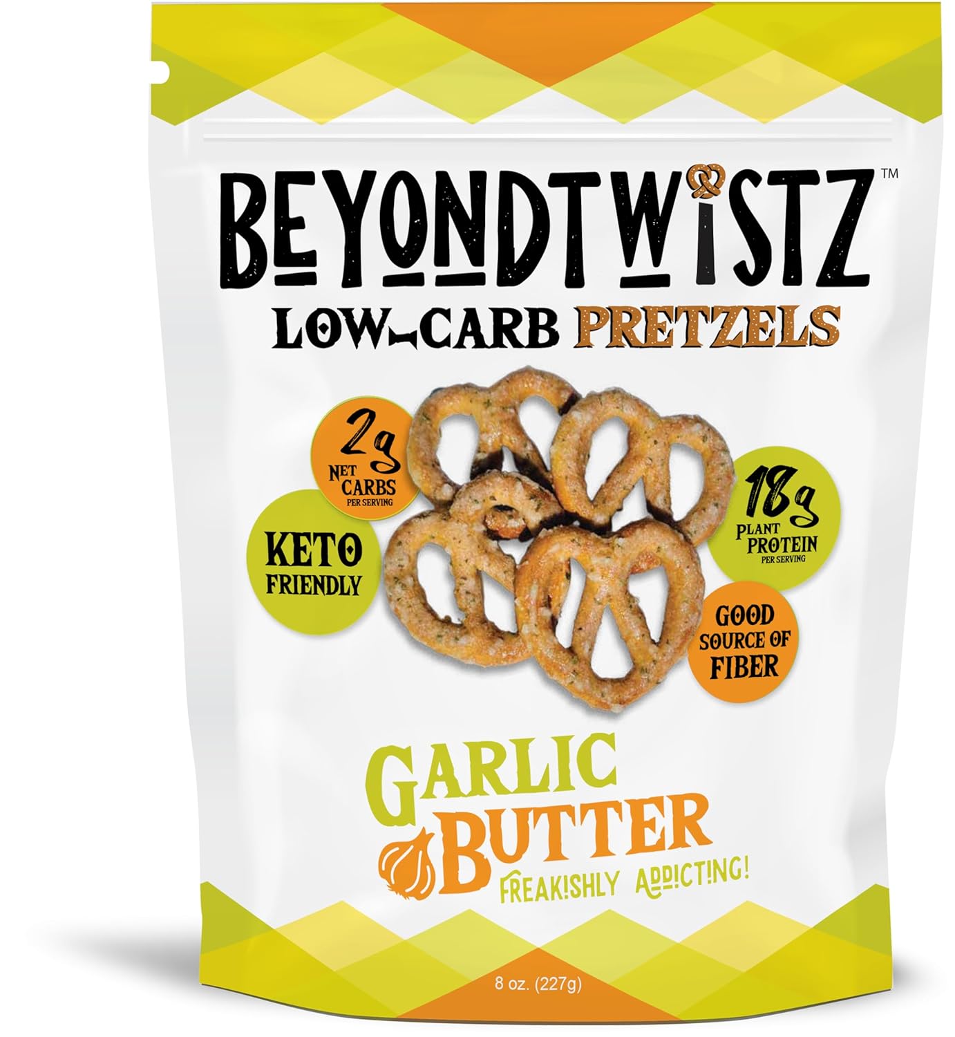 BeyondTwistz Low Carb Pretzels, Ultimate Sampler Pack, Keto Friendly, 2g Net Carbs, 18g Protein, Powered By HealthSense® High Fiber Wheat Flour, Family Size 8oz Bag, Pack of 46