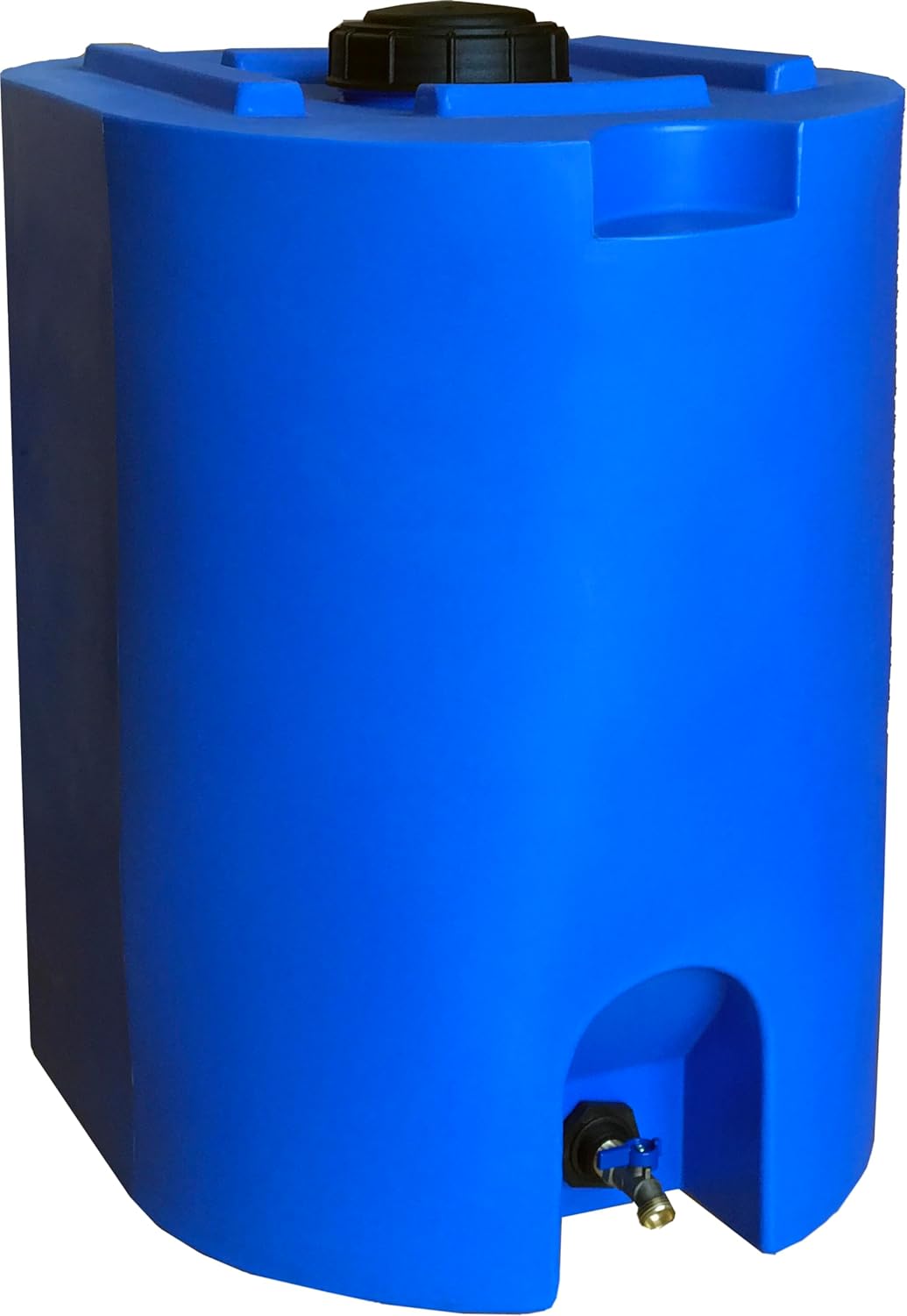 Blue 55 Gallon Water Storage Tank by WaterPrepared - Emergency Water Barrel Container with Spigot for Emergency Disaster Preparedness - Stackable Blue 55 Gallon Water Storage Tank by WaterPrepared - Emergency Water Barrel Container with Spigot for Emergency Disaster Preparedness - Stackable
