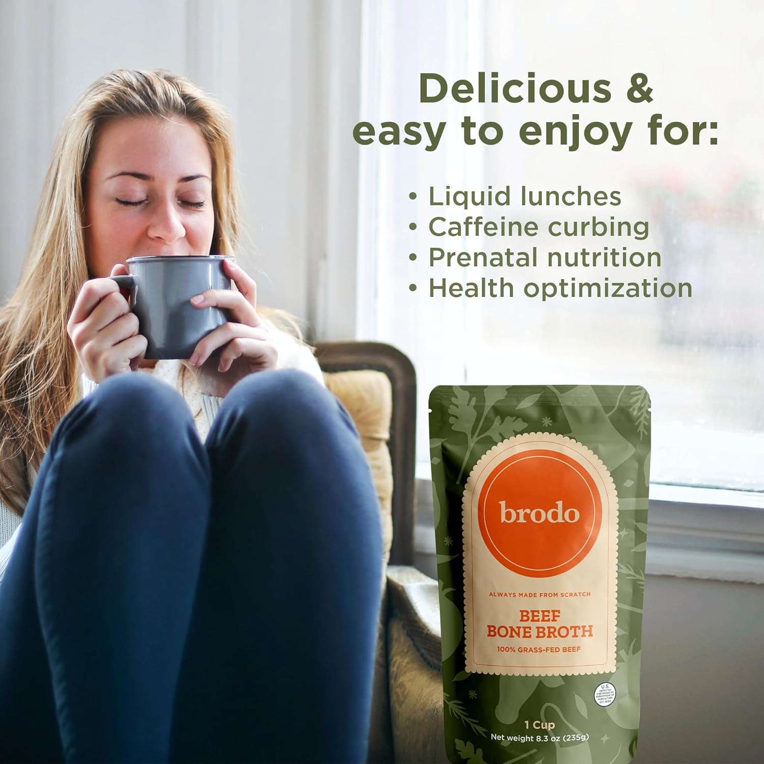 Brodo Classic Variety Pack with Collagen & Protein, Includes Organic Chicken, 100% Grass-Fed Beef, & Hearth Bone Broths8