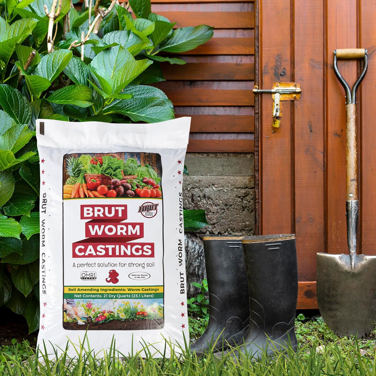Brut Organic Worm Castings – 30 Lb – Garden's Elixir for Thriving Blooms & Harvests!1