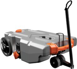 Camco Rhino 36-Gallon Portable RV Tote Tank - Features 2 Steerable No-Flat Front Wheels & Built-in Gate Valve - Includes Removable 24