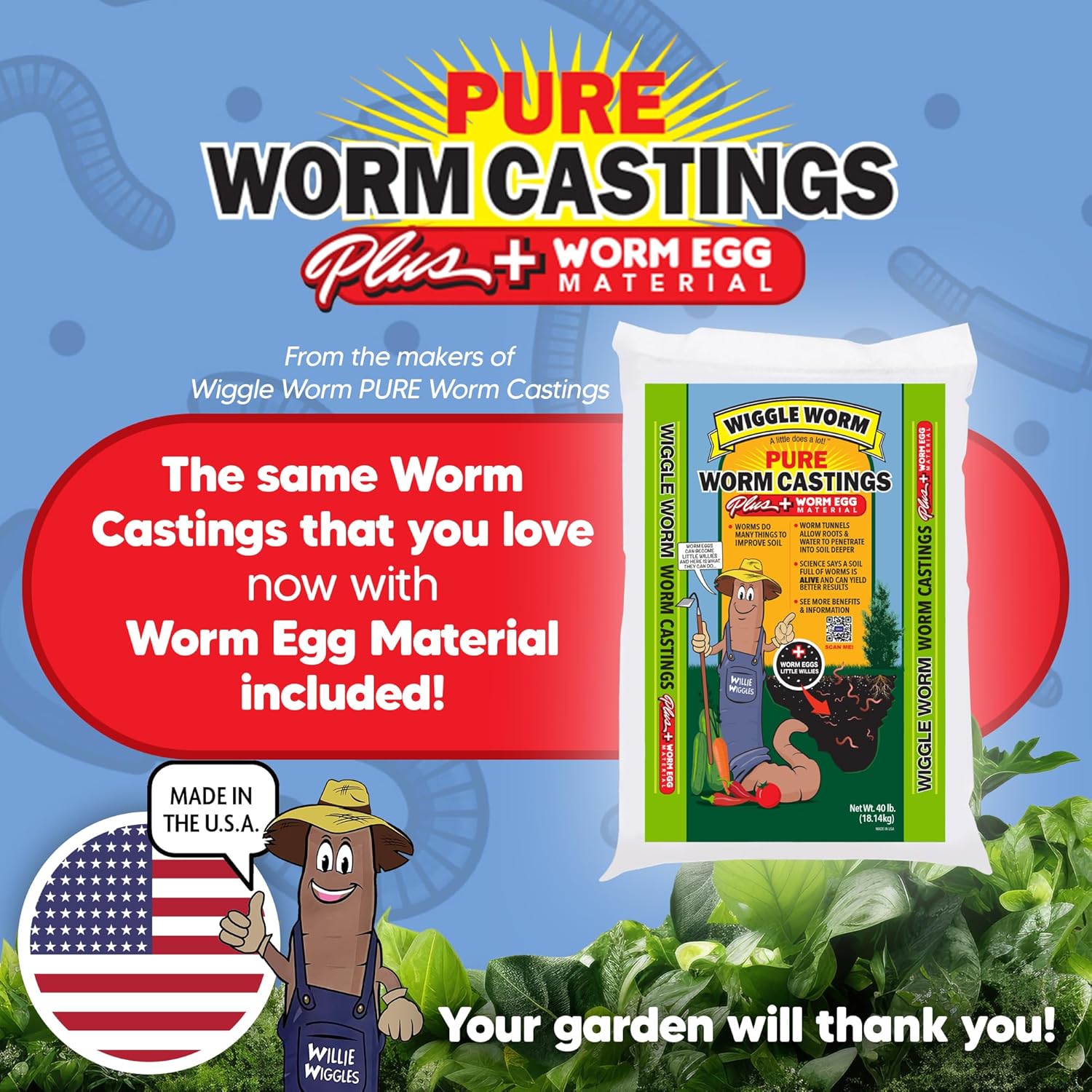 Castings Plus Worm Egg Material, 40-Pounds - Fertilizer for Houseplants, Vegetables, and More - Earthworm Castings to Help Improve Soil Fertility and Aeration3
