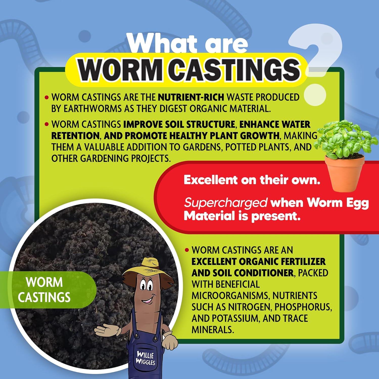 Castings Plus Worm Egg Material, 40-Pounds - Fertilizer for Houseplants, Vegetables, and More - Earthworm Castings to Help Improve Soil Fertility and Aeration4