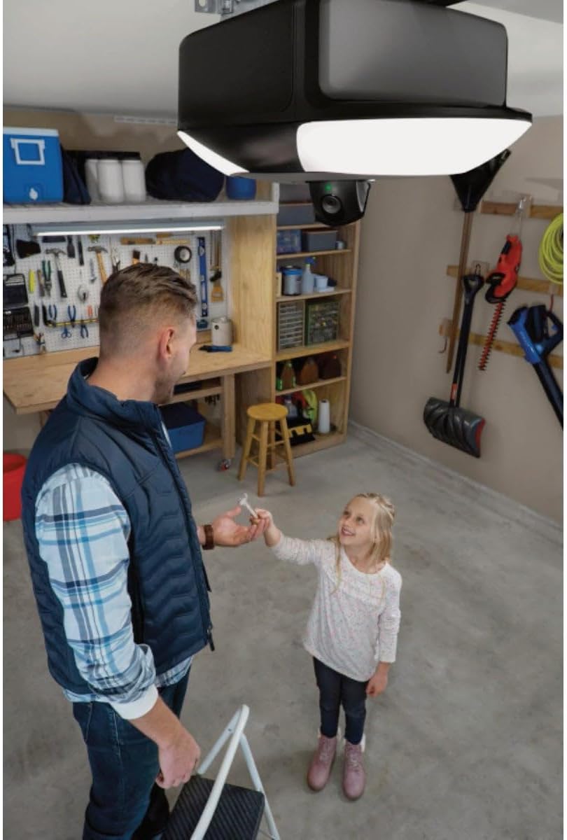 Chamberlain B6753T Smart Garage Door Opener, Video Streaming & Advanced Corner LED Lighting-myQ Smartphone Controlled-Ultra Quiet, Strong Belt Drive & MAX Lifting Power8