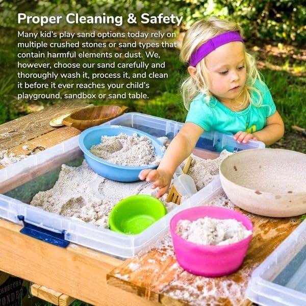 Classic Sand and Play Sand for Sandbox, Table, Therapy, and Outdoor Use, 5 lb. Bag, Natural, Non-Toxic, Wet Castle Building for Creativity and Stimulates Sensory Skills5