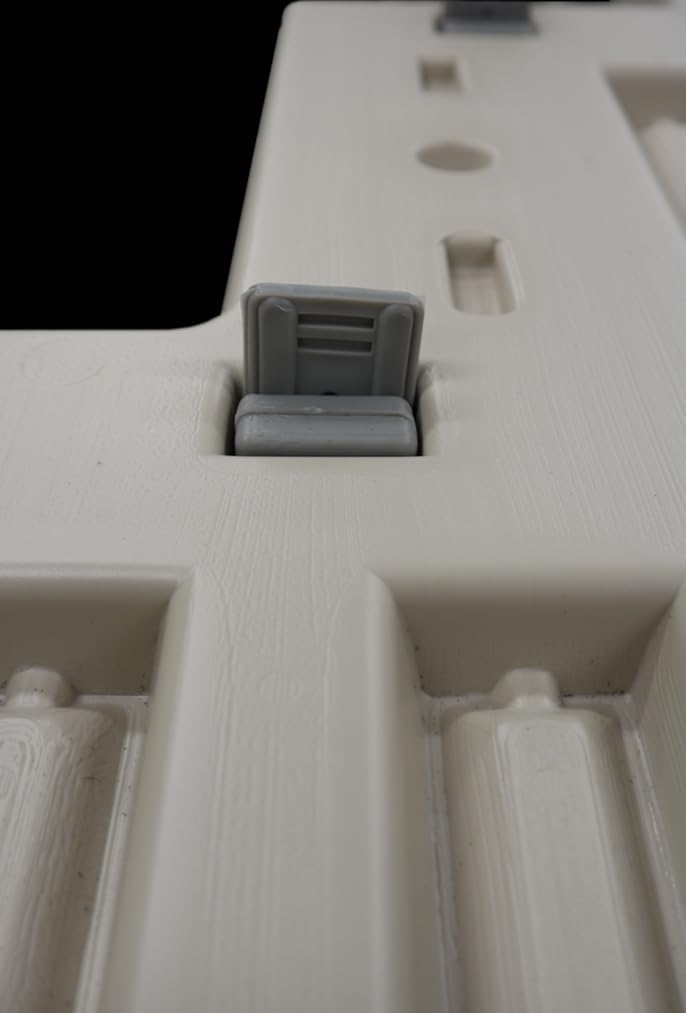 Confer Plastics Step-1X Sturdy Above Ground Entry System with Dual Handrails and Slip-Resistant Steps, Easy Installation, Supports up to 400 lbs - Proudly Made in USA. Warm Grey with Grey Treads12