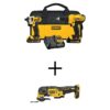 DEWALT DCK240C2WCS354B 20V MAX Cordless Drill/Impact 2 Tool Combo Kit and Brushless Oscillating Multi Tool with (2) 1.3Ah Batteries and Charger