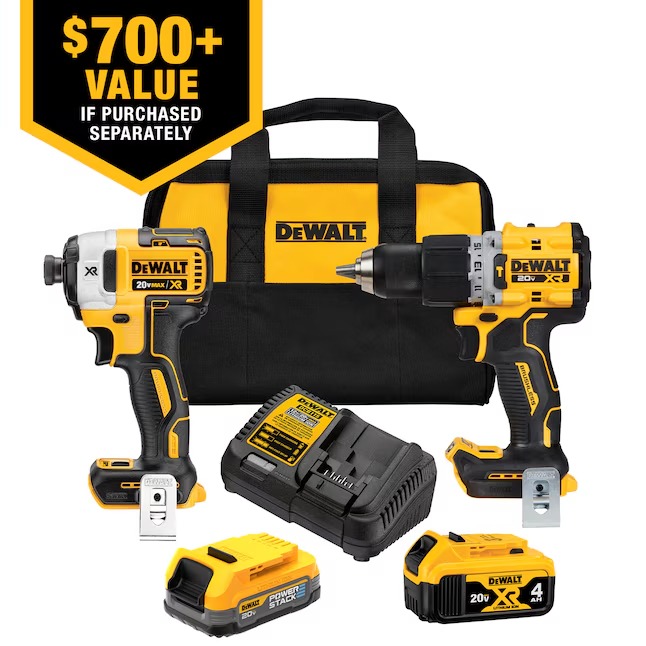 DEWALT DCK249E1M1 20V MAX XR HD-Impact Kit with 2 Batteries, Charger and Tool Bag1_11zon