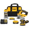 DEWALT DCK307D1P1 20V MAX XR 3-Tool Brushless Woodworking Power Tool Combo Kit with Soft Case (2-Batteries and Charger Included)
