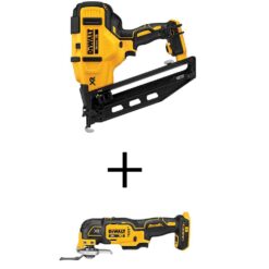 DEWALT DCN660BWS356B 20V MAX XR Lithium-Ion Electric Cordless 16GA Angled Finishing Nailer & Cordless Brushless Oscillating Tool (Tools Only)