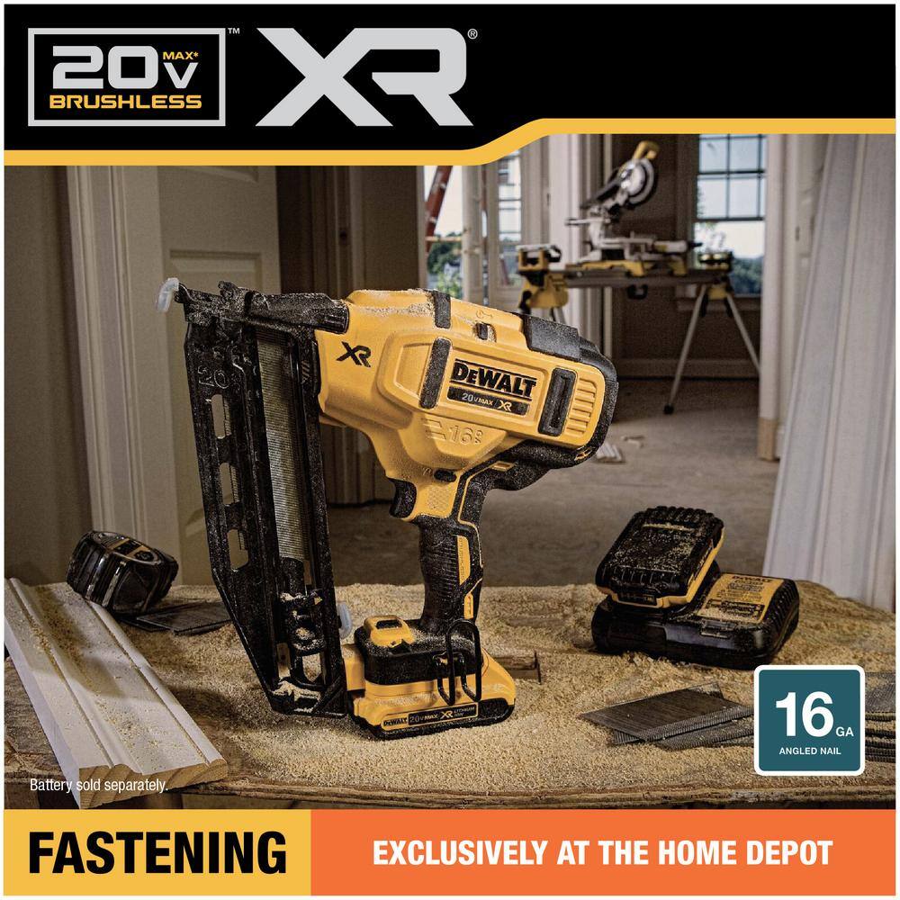 DEWALT DCN660BWS356B 20V MAX XR Lithium-Ion Electric Cordless 16GA Angled Finishing Nailer & Cordless Brushless Oscillating Tool (Tools Only)5