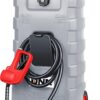 DNA MOTORING 58L Portable Fuel Caddy Tank Container for Gasoline Diesel Light Oil,13 Gallon, 2 Gal/Min,Grey,TOOLS-00302