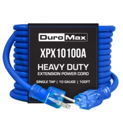 DuroMax XPX10100A XPX 100-ft 10 / 3 3 Prong Blue Indoor/Outdoor SJEOOW Heavy Duty General Extension Cord