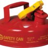 Eagle 2 Quart Type I Red Safety Gas Can for Gasoline with Flame Arrester and Self-Closing Lid, Made in the USA, Galvanized Steel Flammable Storage Can, UI4S