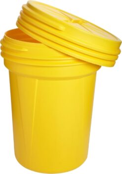 Eagle 30 Gallon Plastic Drum with Lid, Screw-On Lid, 28.3