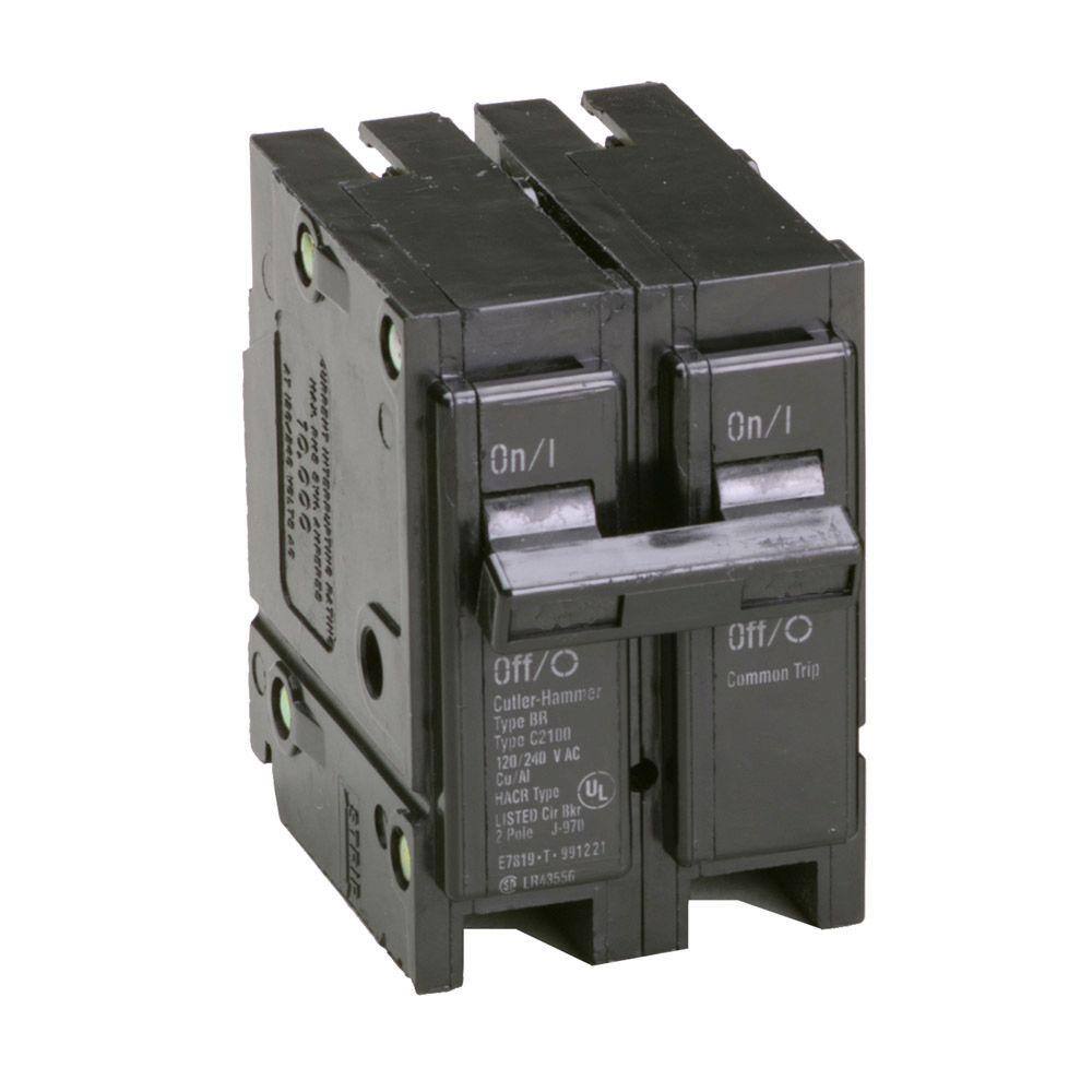 Eaton BR2100CS BR 100 Amp 120 240 Volts 2-Pole Circuit Breaker Eaton BR2100CS BR 100 Amp 120/240 Volts 2-Pole Circuit Breaker