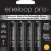 Eneloop Panasonic BK-3HCCA8BA pro AA High Capacity Ni-MH Pre-Charged Rechargeable Batteries, 8-Battery Pack