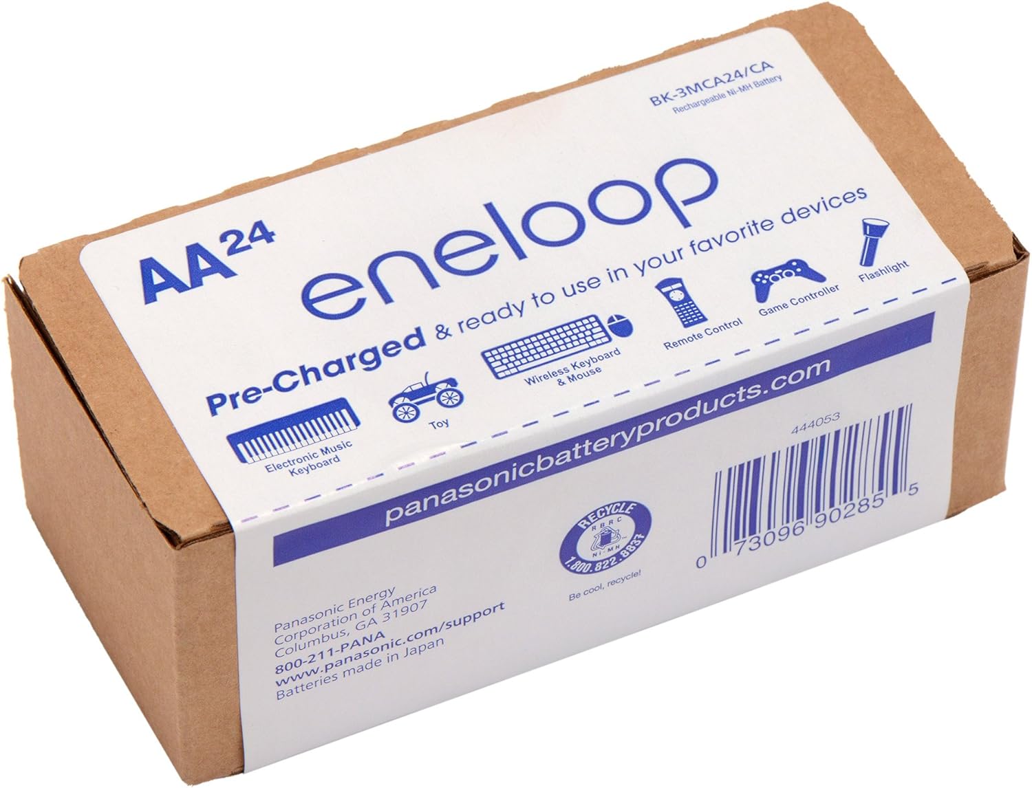 Eneloop Panasonic BK-3MCA24 CA AA 2100 Cycle Ni-MH Pre-Charged Rechargeable Batteries. 24-Battery Pack3