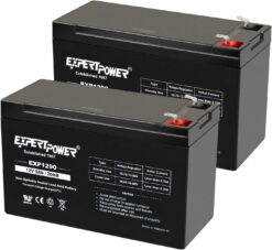 ExpertPower 12v 9ah Sealed Lead Acid Battery with F2 Terminals (.250")/2 Pack