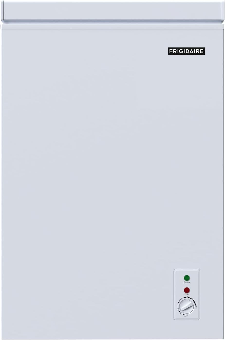 FRIGIDAIRE EFRF3005-AMZ Chest Deep Freezer-Garage-Ready, 3.5 Cu. Ft. Capacity, White-Adjustable Thermostat-Removable Vinyl Coated Wire Basket-Easy Defrost Drain1