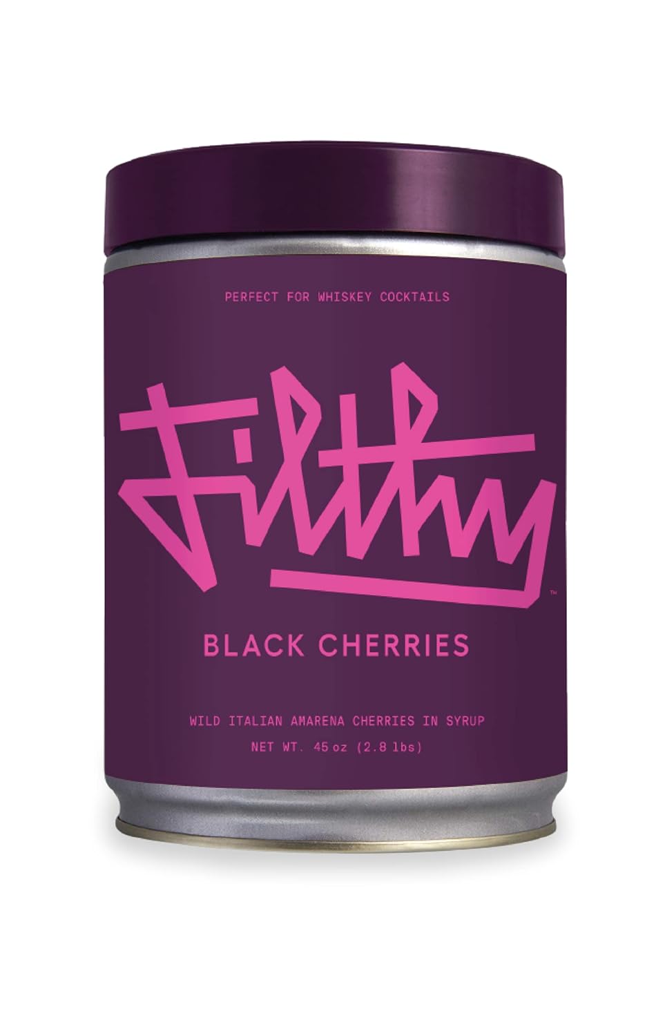 Filthy Cocktail Amarena Black Cherries, Premium Cocktail Garnish, All Natural Wild Italian Amarena Black Cherries, Non-GMO, Gluten Free, Vegan, Slow-Cooked, 45 Oz Tin, 170 Cherries Filthy Cocktail Amarena Black Cherries, Premium Cocktail Garnish, All Natural Wild Italian Amarena Black Cherries, Non-GMO, Gluten Free, Vegan, Slow-Cooked, 45 Oz Tin, 170 Cherries