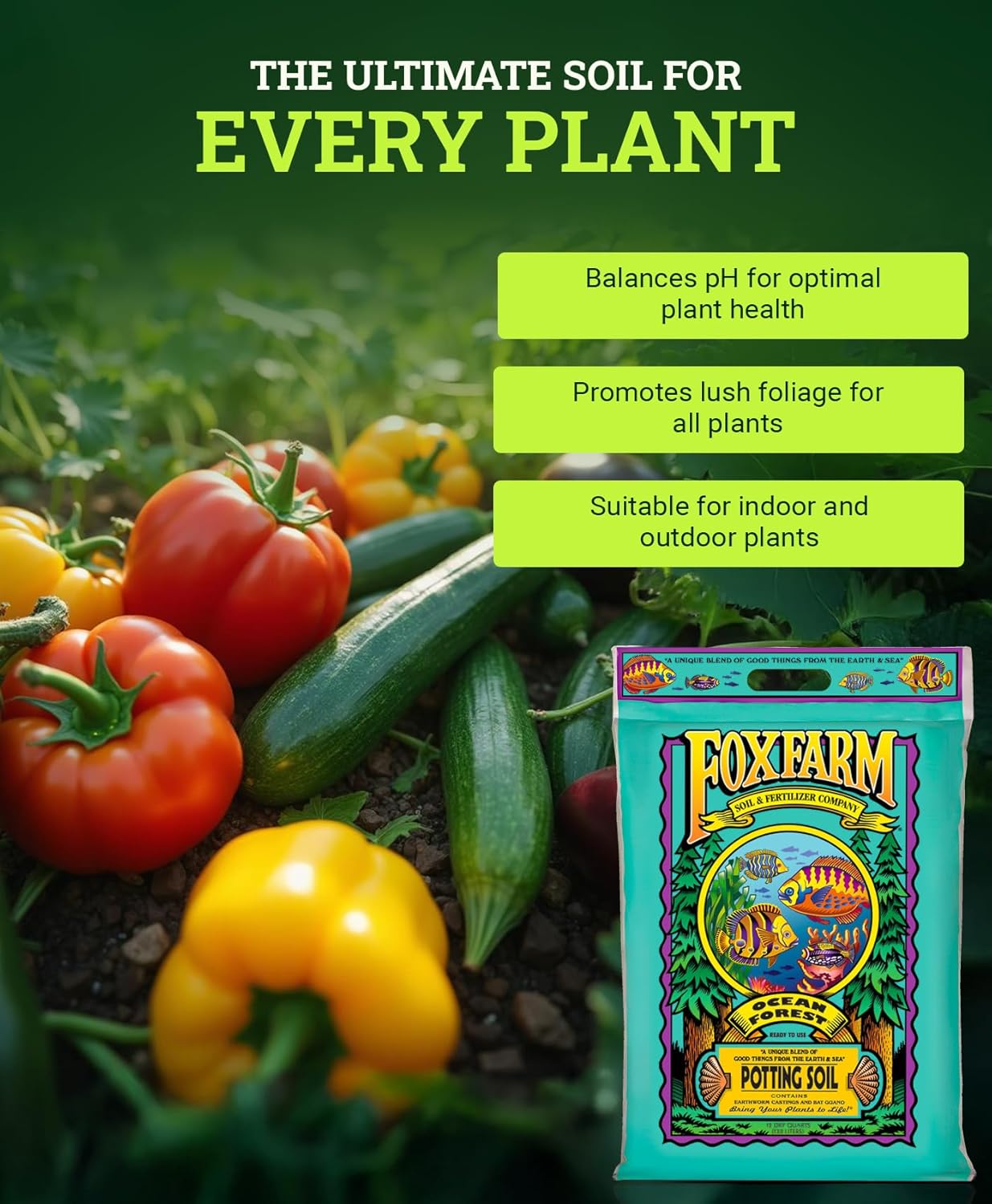 FoxFarm Ocean Forest Potting Soil, 12qt – Light, Aerated Texture, Designed for All Container Plants – pH Adjusted for Optimal Nutrient Uptake, Effectively Retains Moisture (12 Quart (4 Pack))4