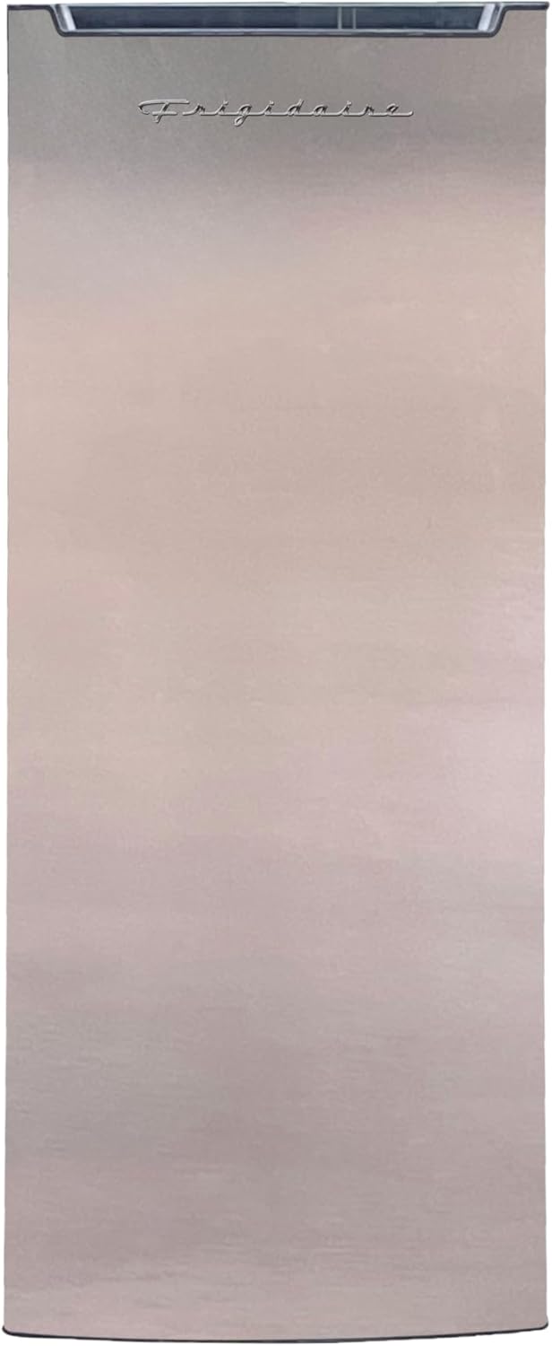Frigidaire Upright Freezer, 6.5 cu. ft., Deep Freeze, Vinyl Coated Metal with Wire Shelving, Compact for Kitchen, RV, Dorm, Cabin, and Trailer, Platinum Design Series, Silver - 21D x 23W x 56H Frigidaire Upright Freezer, 6.5 cu. ft., Deep Freeze, Vinyl Coated Metal with Wire Shelving, Compact for Kitchen, RV, Dorm, Cabin, and Trailer, Platinum Design Series, Silver - 21D x 23W x 56H