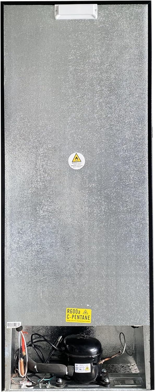 Frigidaire Upright Freezer, 6.5 cu. ft., Deep Freeze, Vinyl Coated Metal with Wire Shelving, Compact for Kitchen, RV, Dorm, Cabin, and Trailer, Platinum Design Series, Silver - 21D x 23W x 56H9