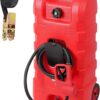 GAOMON Fuel Caddy, 15 Gallon Portable Gas Fuel Tank Container with LE Fluid Transfer Siphon Pump and 10ft. Delivery Hose, Diesel Storage Can On-Wheels for Cars, Lawn Mowers, ATVs, Boats