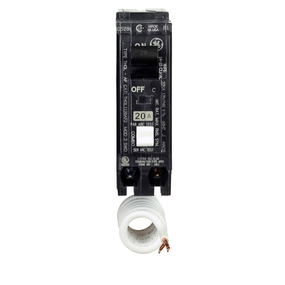 GE THQL1120AFP2 Q-Line 20 Amp 1 in. Single Pole Arc Fault Combination Circuit Breaker3