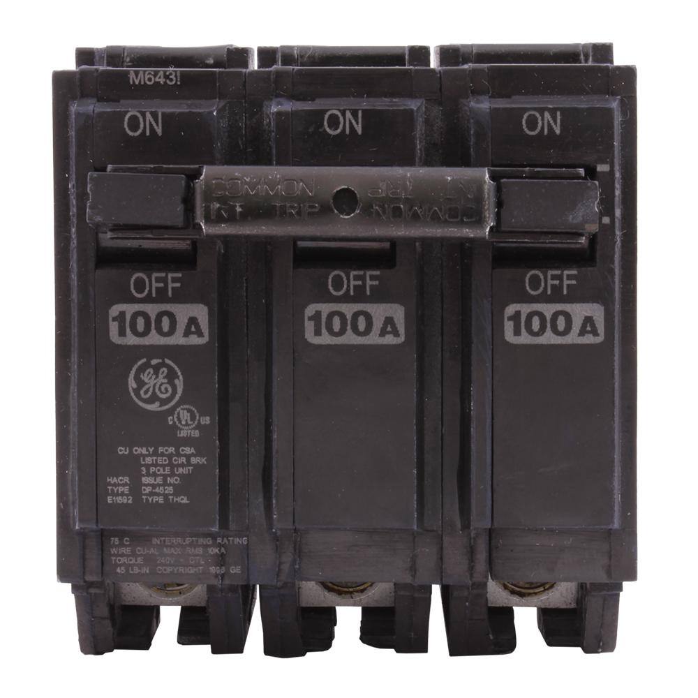 GE THQL32100 Q-Line 100 Amp 3 in. 3-Pole Circuit Breaker5