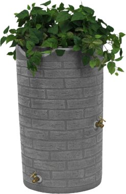 GOOD IDEAS Impressions Downton 50 Gallon Rain Saver - Light Granite